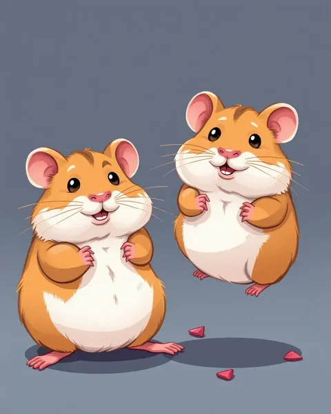 Les images de hamsters de cartoon amusantes