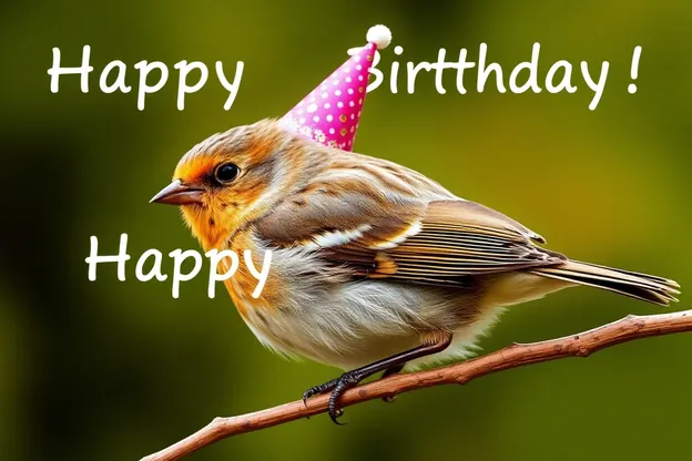 Les images de l'oiseau d'anniversaire heureuse dévoilées