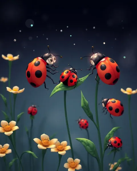 Les images de ladybugs existent dans les dessins animés