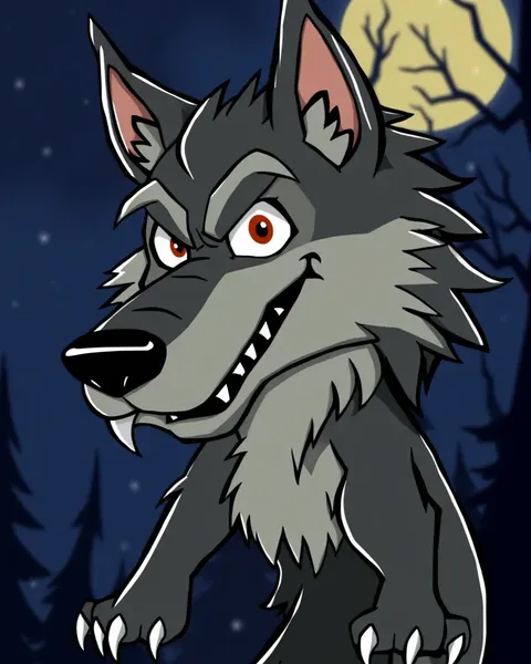 Les images de loup-garou de cartoon pour la fiction de fantasy