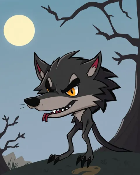 Les images de loups-garous de bandes dessinées pour frénésie fantastique