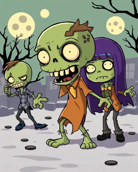 Les images de zombies en cartoon : des portraits de zombies fantaisistes