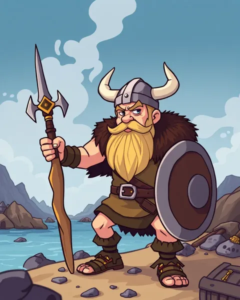 Les images des Vikings en cartoon