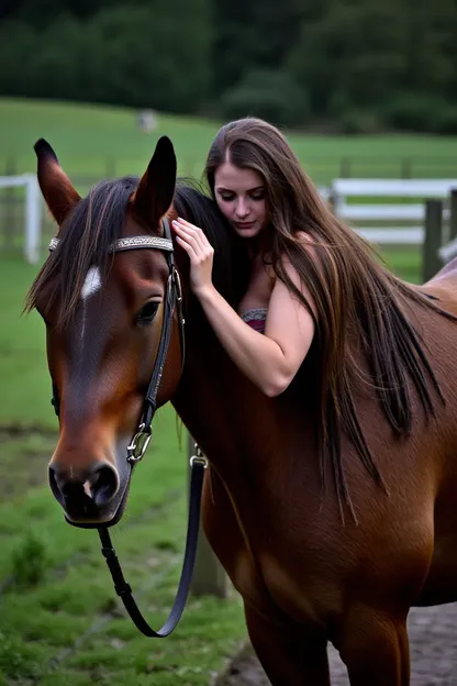 Les leçons d'équitation pour la sexualité d'une fille