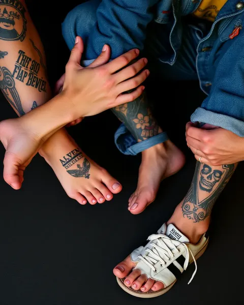 Les mecs avec tatouages de pied : Expression personnelle unique