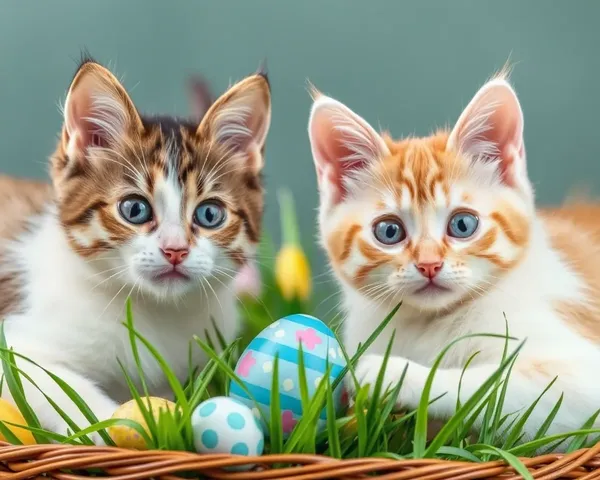 Les photos des chats de Pâques : les chats de Pâques étoilent l'exposition de photos