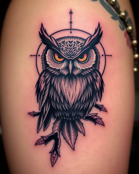 Les tatouages de hibou symbolisent la sagesse et la force intérieure à tout moment