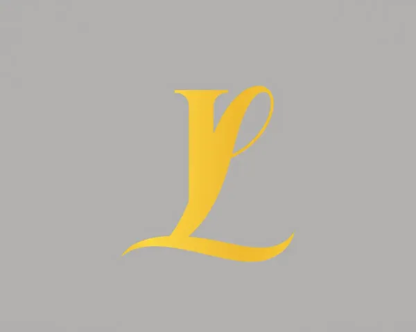 Lettre L or en police de logo PNG - image