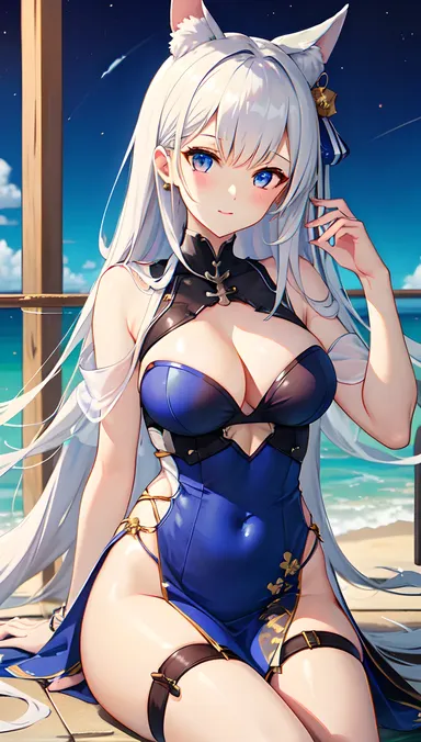 Ligne Azur Lane R34 : Ligne Azur Lane R34 répétée plusieurs fois