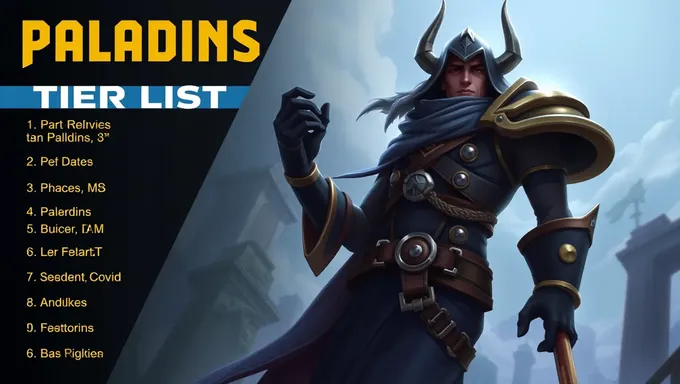 Liste de classement des Paladins Juin 2025 Nouvelle météo