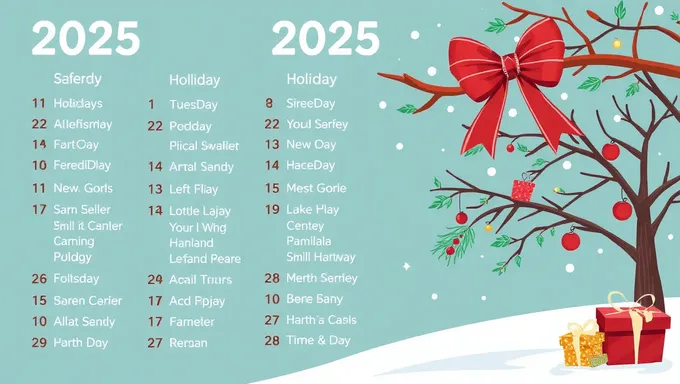 Liste des Fêtes 2025 pour les Famille et les Amis