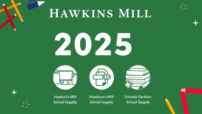 Liste des fournitures scolaires de l'école Hawkins Mill pour 2025-2025