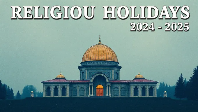 Liste des jours fériés religieux pour 2024-2025