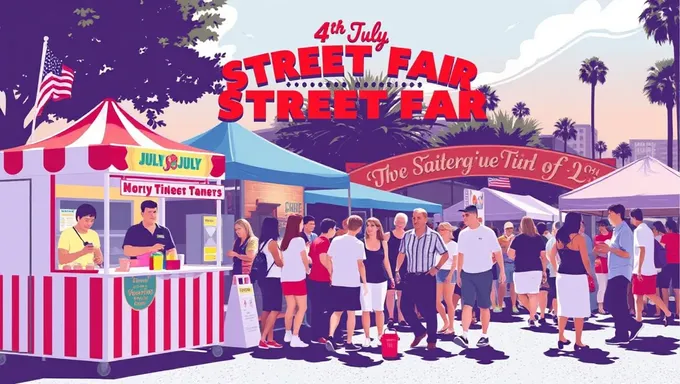 Liste des vendeurs de nourriture du fair de la rue de Ventura pour le 4 juillet 2025