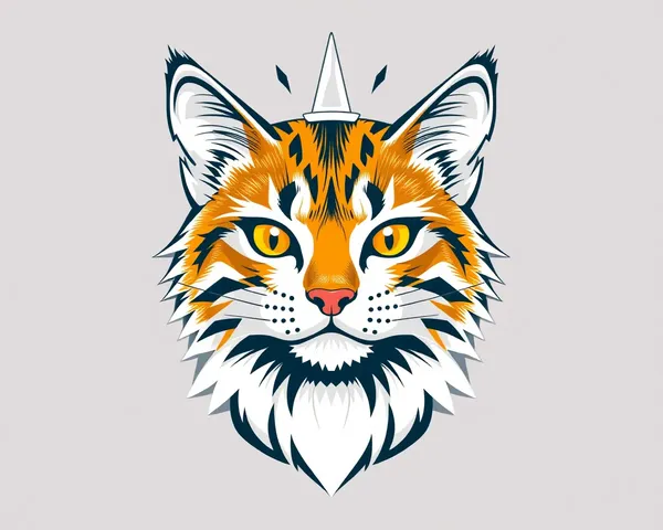 Logo de cartoon de chat PNG de chat orange