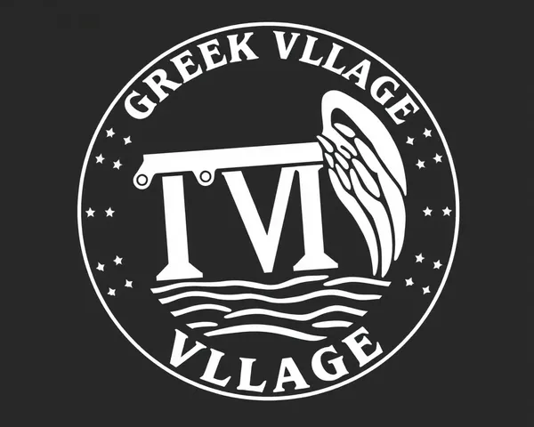 Logo de village grec PNG pour icône d'application mobile