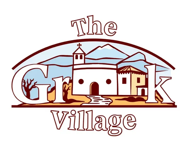 Logo de village grec PNG vectoriel