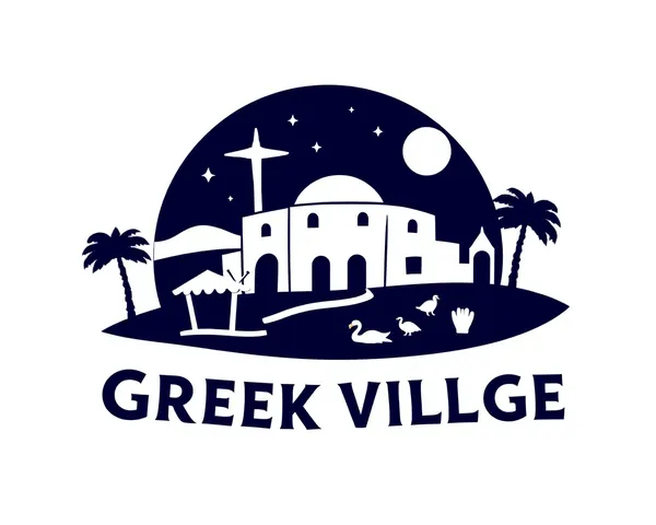 Logo de village grec PNG