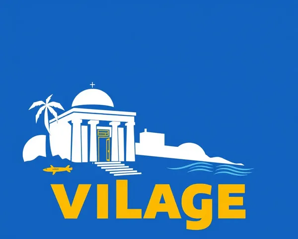 Logo de village grec en format PNG d'image d'icône