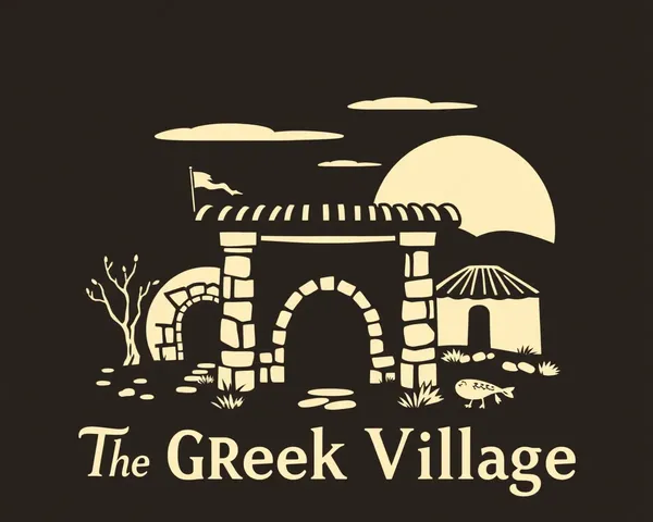 Logo de village grec en format PNG