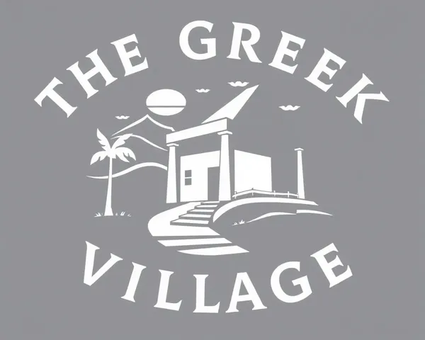 Logo du village grec en style PNG