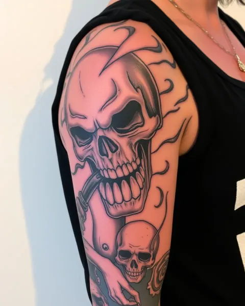 Manchon de tatouage de l'horreur : art sombre sur le corps