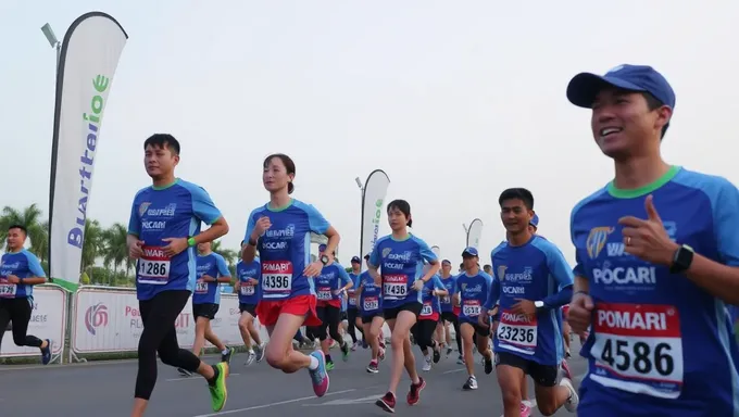 Marathon de course chaude au Viêt Nam 2025 avec Pocari Sweat