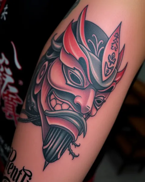 Masque japonais de tatouage : forme d'art unique