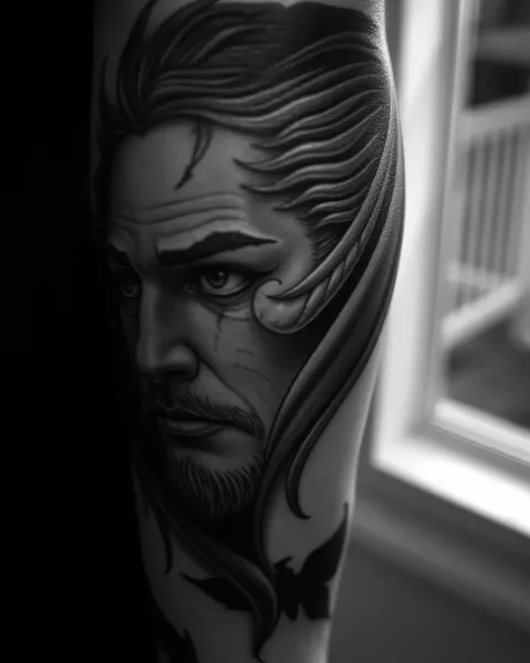 Maîtrise de l'art de tatouage réaliste en noir et gris