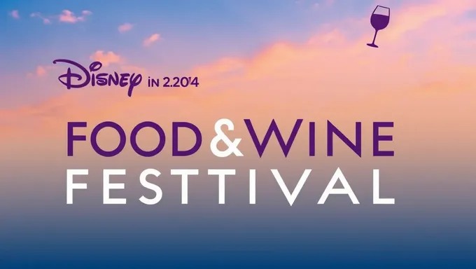 Menü du festival de la nourriture et du vin Disney 2025