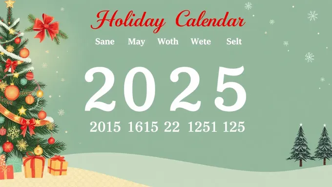 Mettez à Jour vos Calendriers pour les Fêtes de 2025