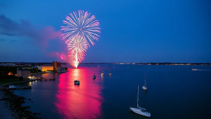 Mises en avant-plan des feux d'artifice de l'île de Rhode 2025