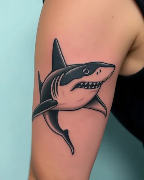 Mode sans peur : tatouage de requin pour les hommes