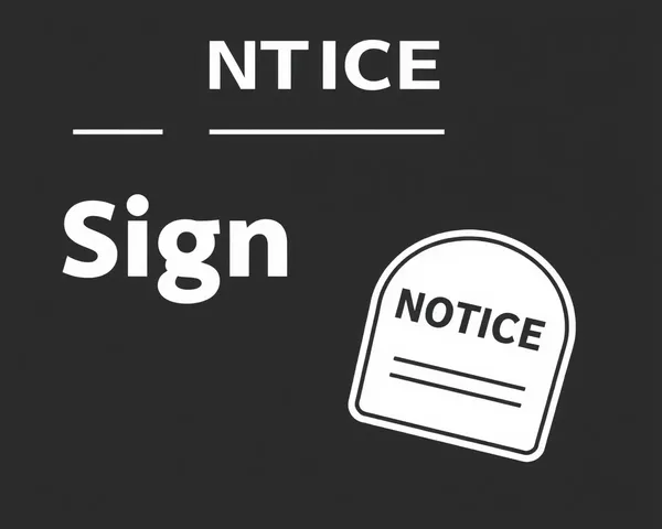 Modèle de signe de notice PNG gratuit téléchargeable au format Word