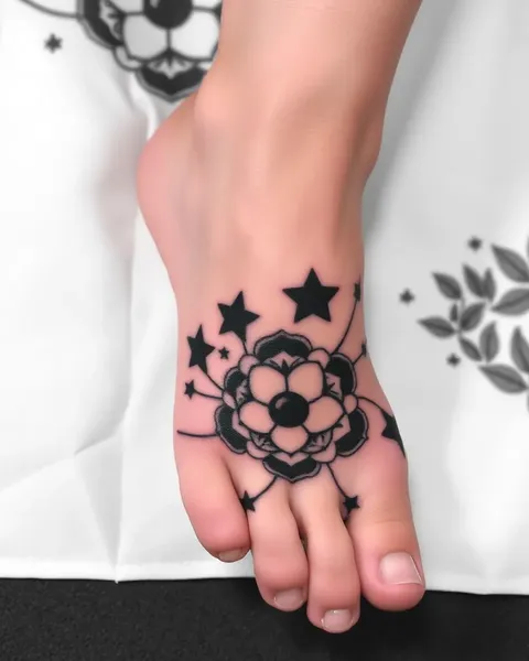 Modèles de tatouage au pied pour expression personnelle