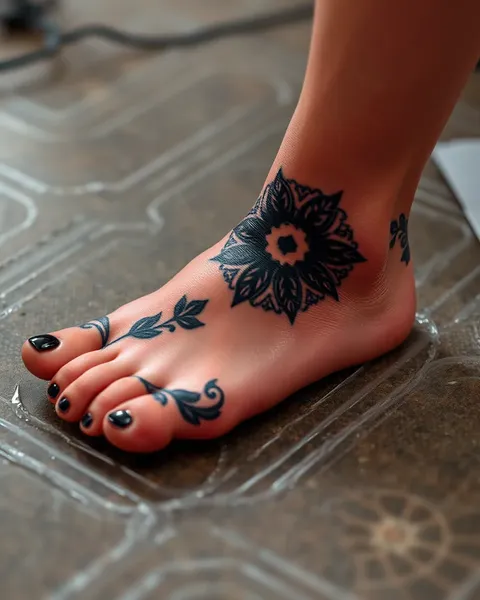 Modèles de tatouage aux pieds pour un design minimaliste