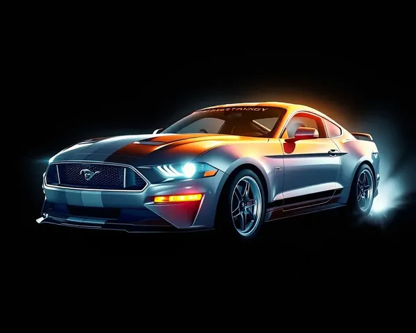 Mustang Underglow PNG : Image de Haute Qualité de Mustang Underglow PNG