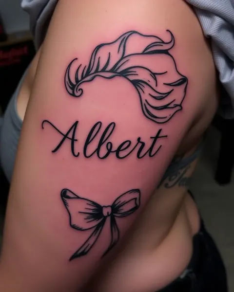 Nom de tatouage Albert pour inspiration féminine