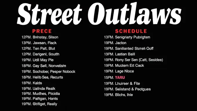 Nouvelle programmation de TV pour Street Outlaws 2025 dévoilée