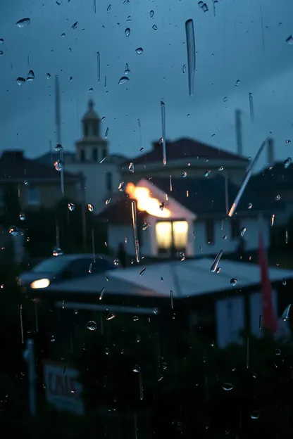 Nuit Pluie Images Affichant des Images Calmantes et Apaisantes