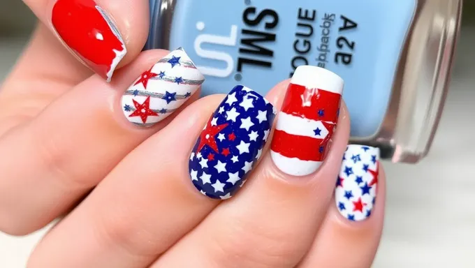 Ongles du 4 juillet 2025 pour la célébration