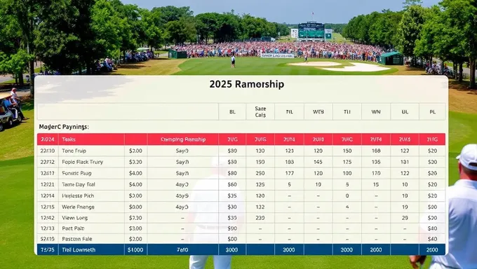 PGA Championship Payout 2025 Répartition du prix