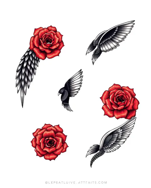 Pack de 5 tatouages pour les amateurs de tatouage