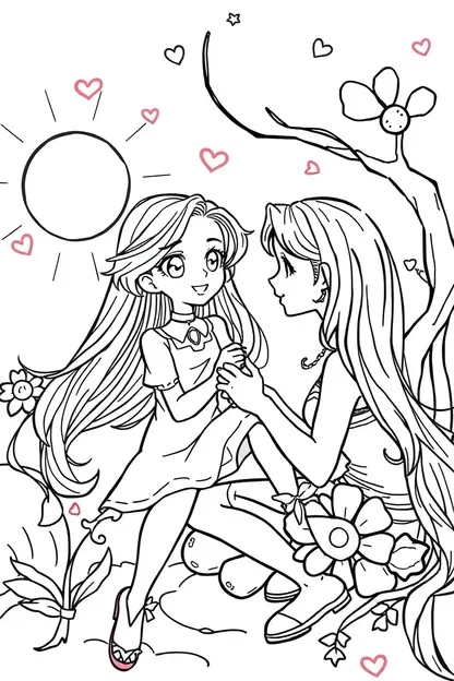 Page de coloriage Girls Ispy Art