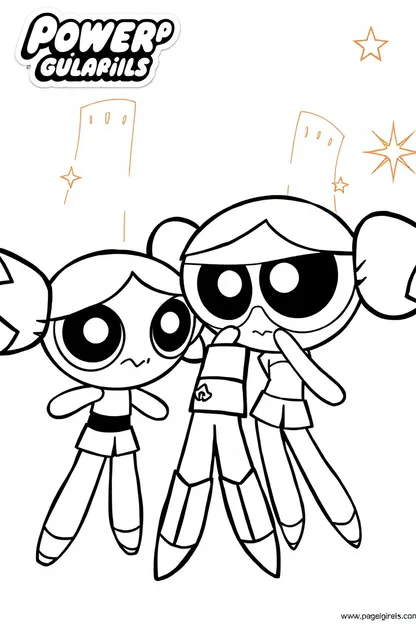 Pages de Coloriage Powerpuff Girls Amusantes pour les Enfants