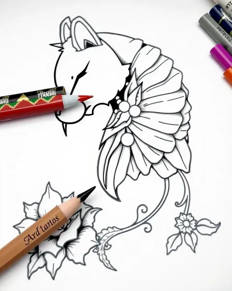 Pages de coloriage de tatouage pour l'expression artistique