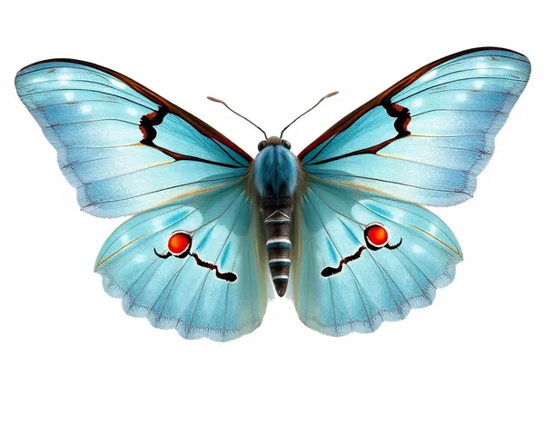 Papillon de lune bleue PNG avec fond transparent