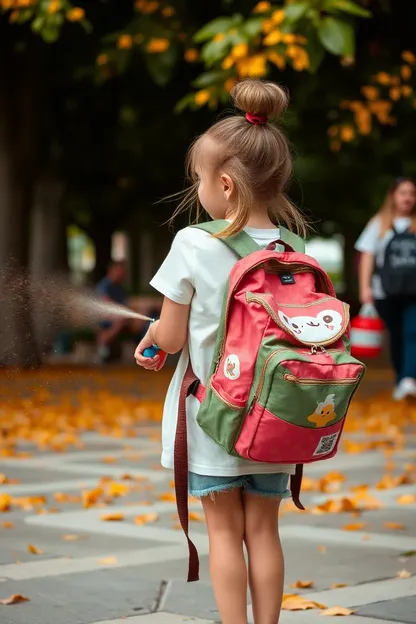 Partenaire d'aventure de sac à dos de fille dans un parc d'attractions