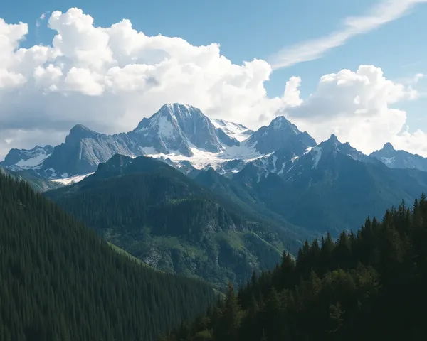 Paysage de montagne en format PNG