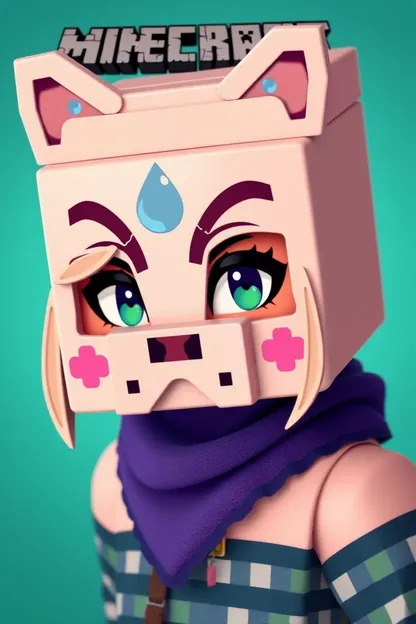 Peau de Minecraft : fille adorable avec masque